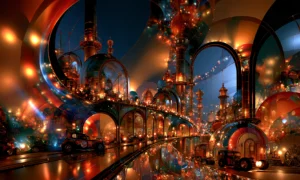ring bridge plaza landscape art
