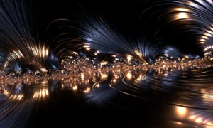 fan ripple horizon landscape art