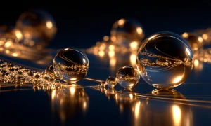 twin glass spheres landscape art