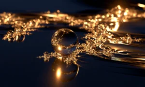 gold vein orb landscape art
