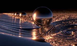 ripple print sphere landscape art