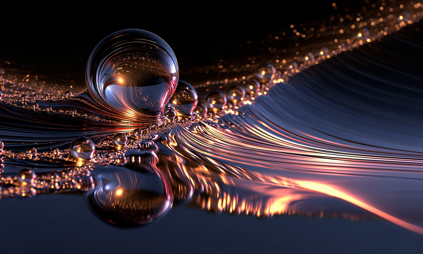 rose light orb landscape art