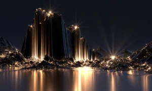 golden mesa landscape art