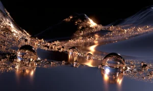 glittering ridge pools landscape art