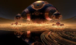 ripple court shell landscape art