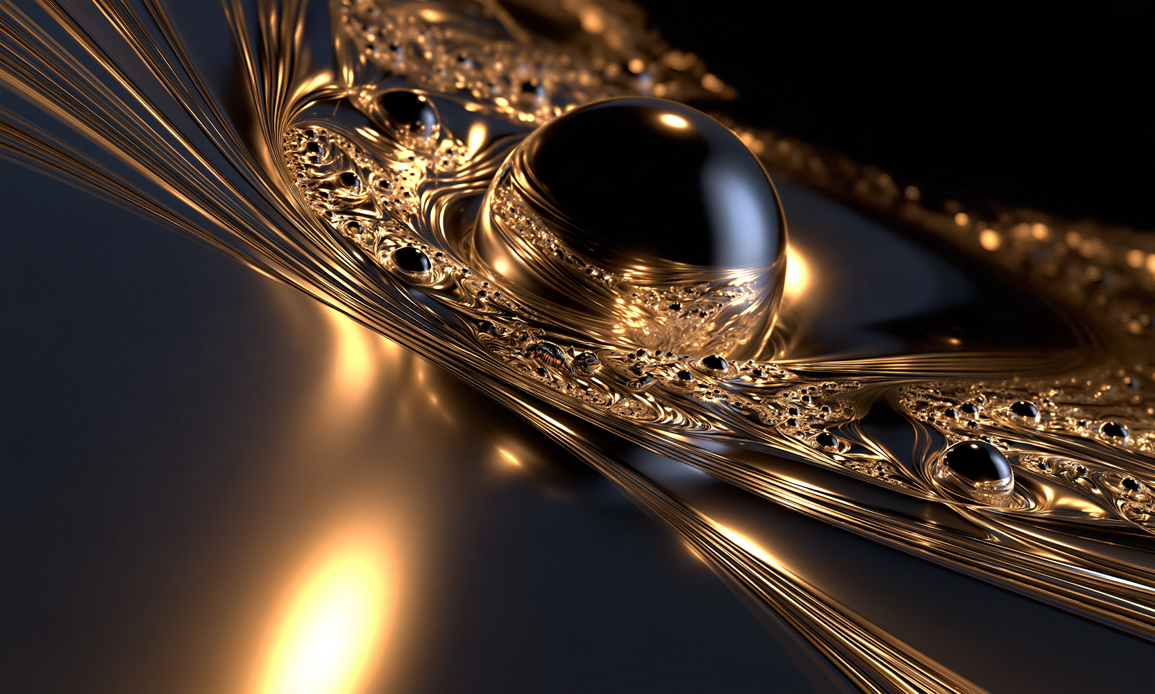 gold lace orb ridge landscape art