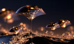 glass umbrella garden landscape art