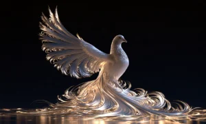 cream dove rising landscape art
