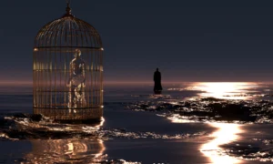 ghost in the birdcage landscape art