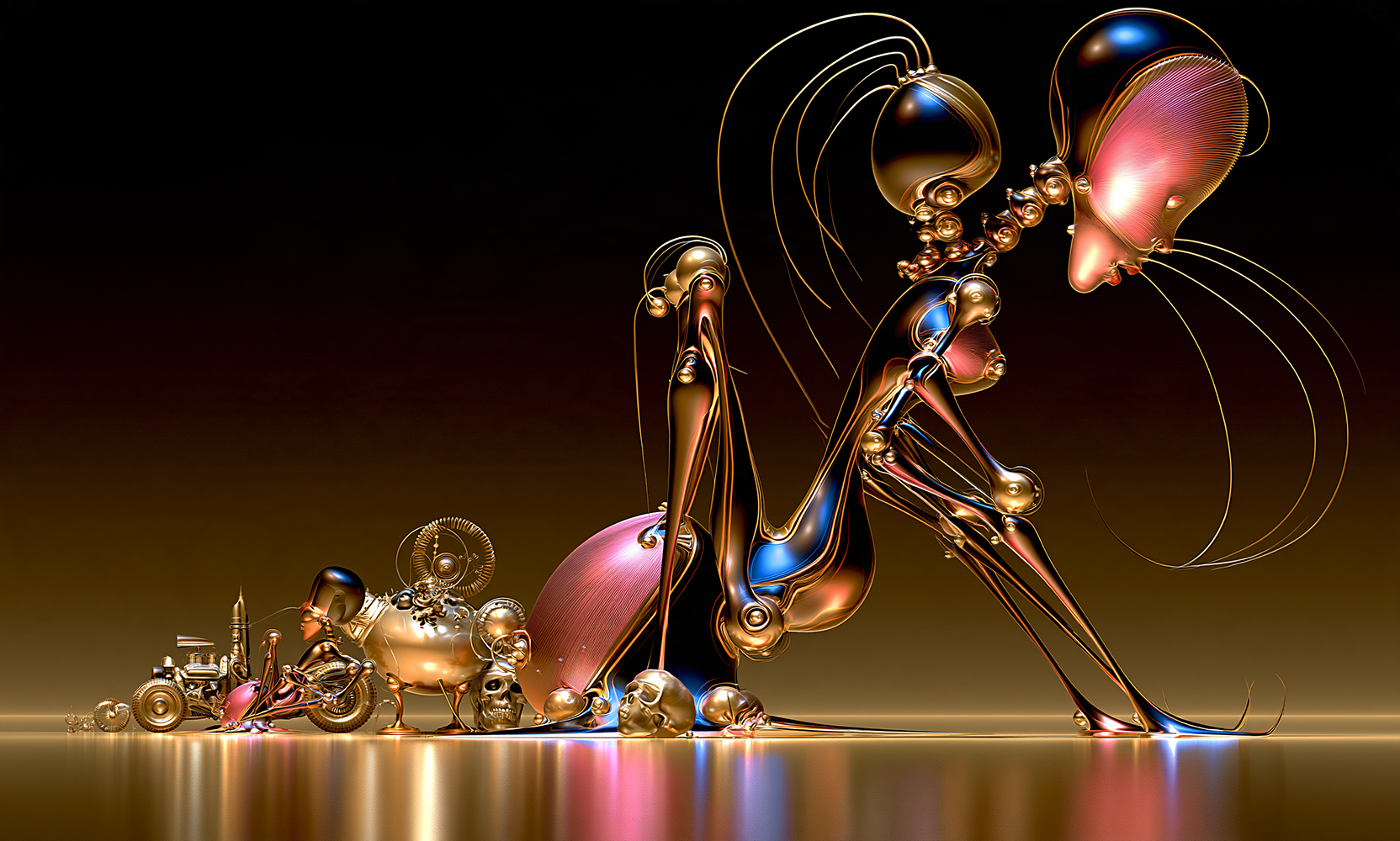 long leg ballet landscape art