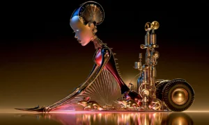 gold skirt sculpture landscape art