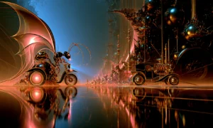 blue sky wing riders landscape art
