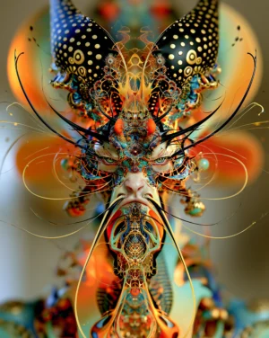 bearded beetle sovereign portrait art