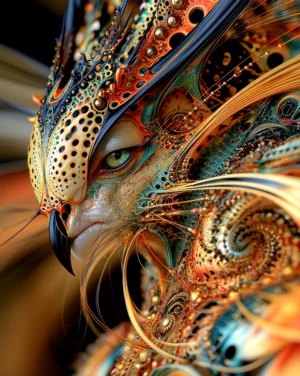 hawk eye mask portrait art