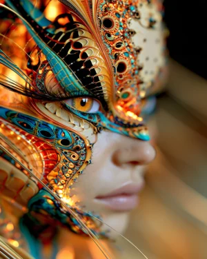 amber eye dancer portrait art