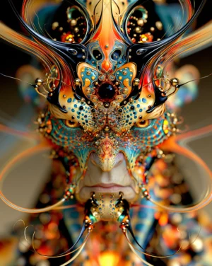 horned beetle sovereign portrait art