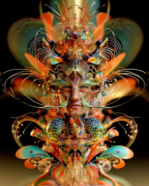 peacock idol portrait art