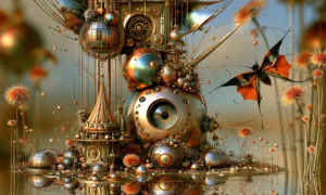 sphere eye carousel landscape art