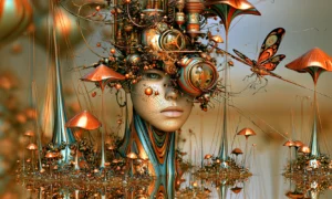 mushroom hat muse landscape art