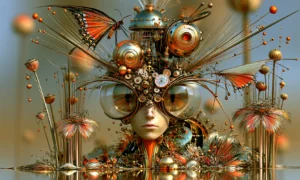 glass goggle moth landscape art