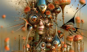 lens eye mask landscape art