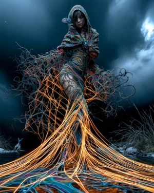 thorn skirt mystic portrait art
