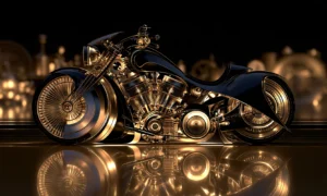 gear bokeh chopper landscape art