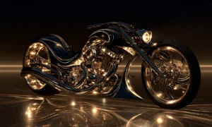 gold hub chopper landscape art