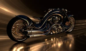 twin pipe chopper landscape art