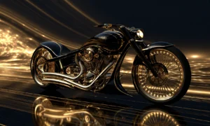 wire wheel cruiser landscape art