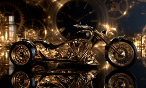 clock face backdrop chopper landscape art
