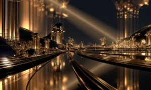 light beam boulevard landscape art