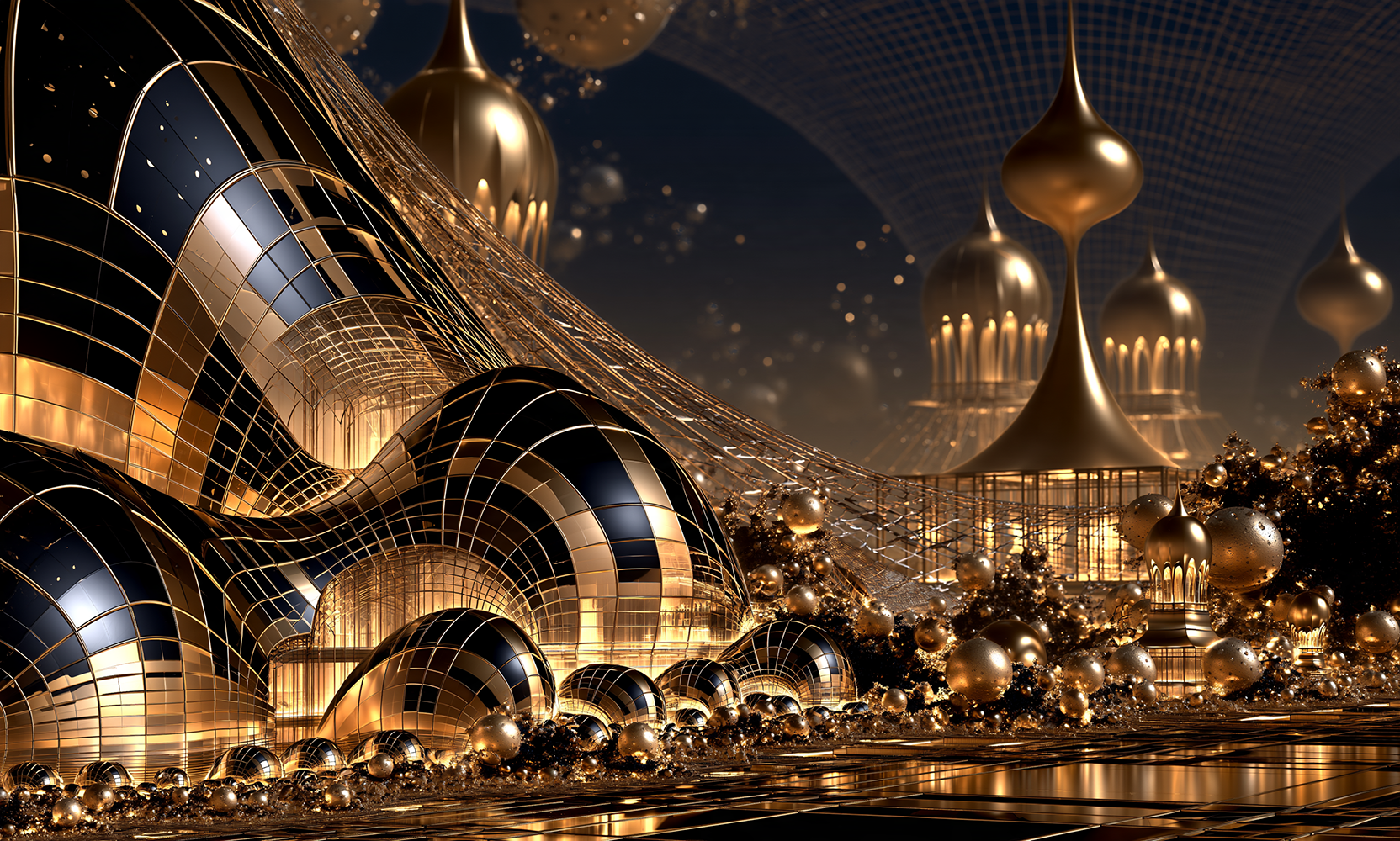 teardrop spire canopy landscape art