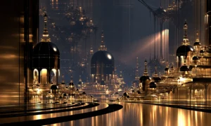 black dome city bend landscape art