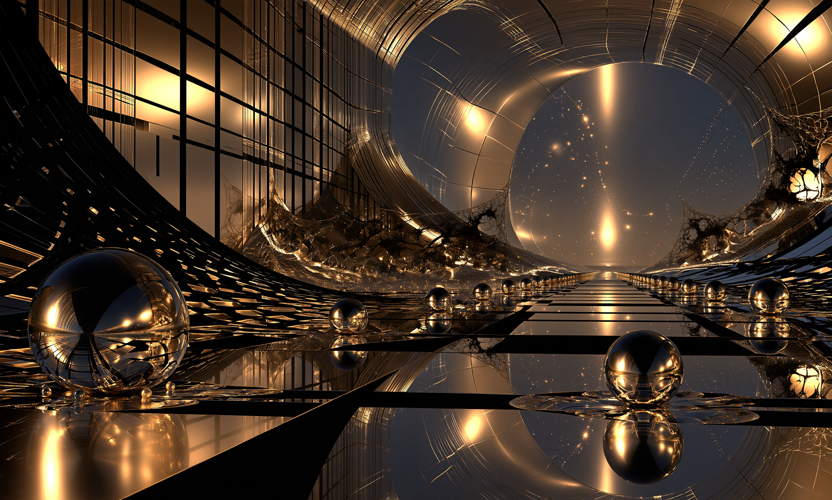 glass eye archway landscape art