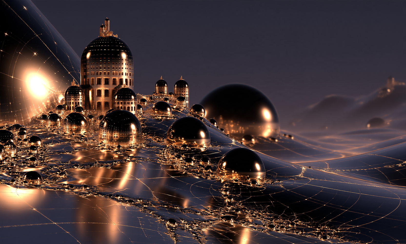 dome palace orb isle landscape art