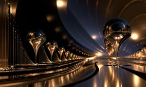 teardrop column colonnade landscape art