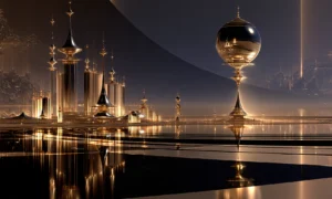 spire skyline pedestal landscape art