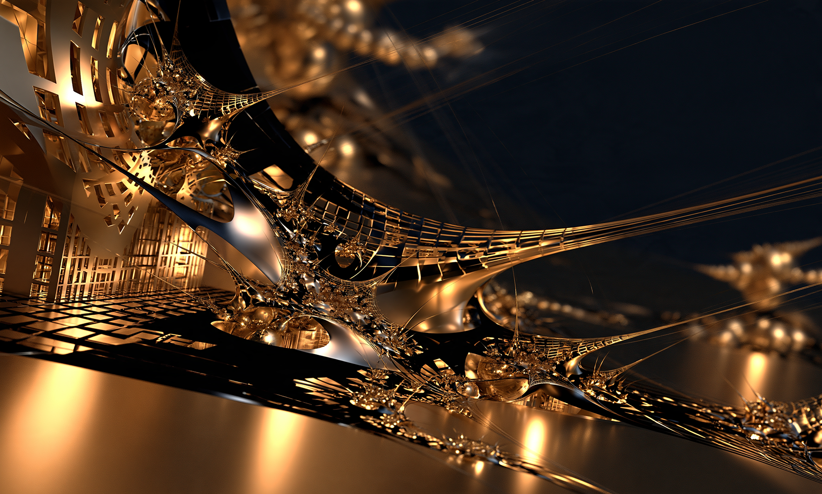 folded grid cliff landscape art
