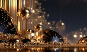 gilded cluster garden landscape art