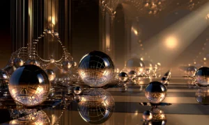 soft light glass orbs landscape art