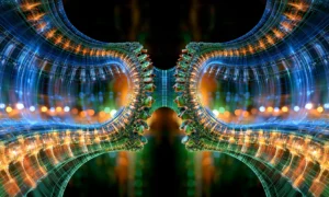 blue loop gate landscape art
