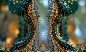 hourglass spine landscape art