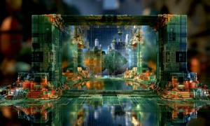 cube stage landscape art