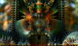 spiked bloom gate landscape art