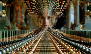 mosaic horn runway landscape art