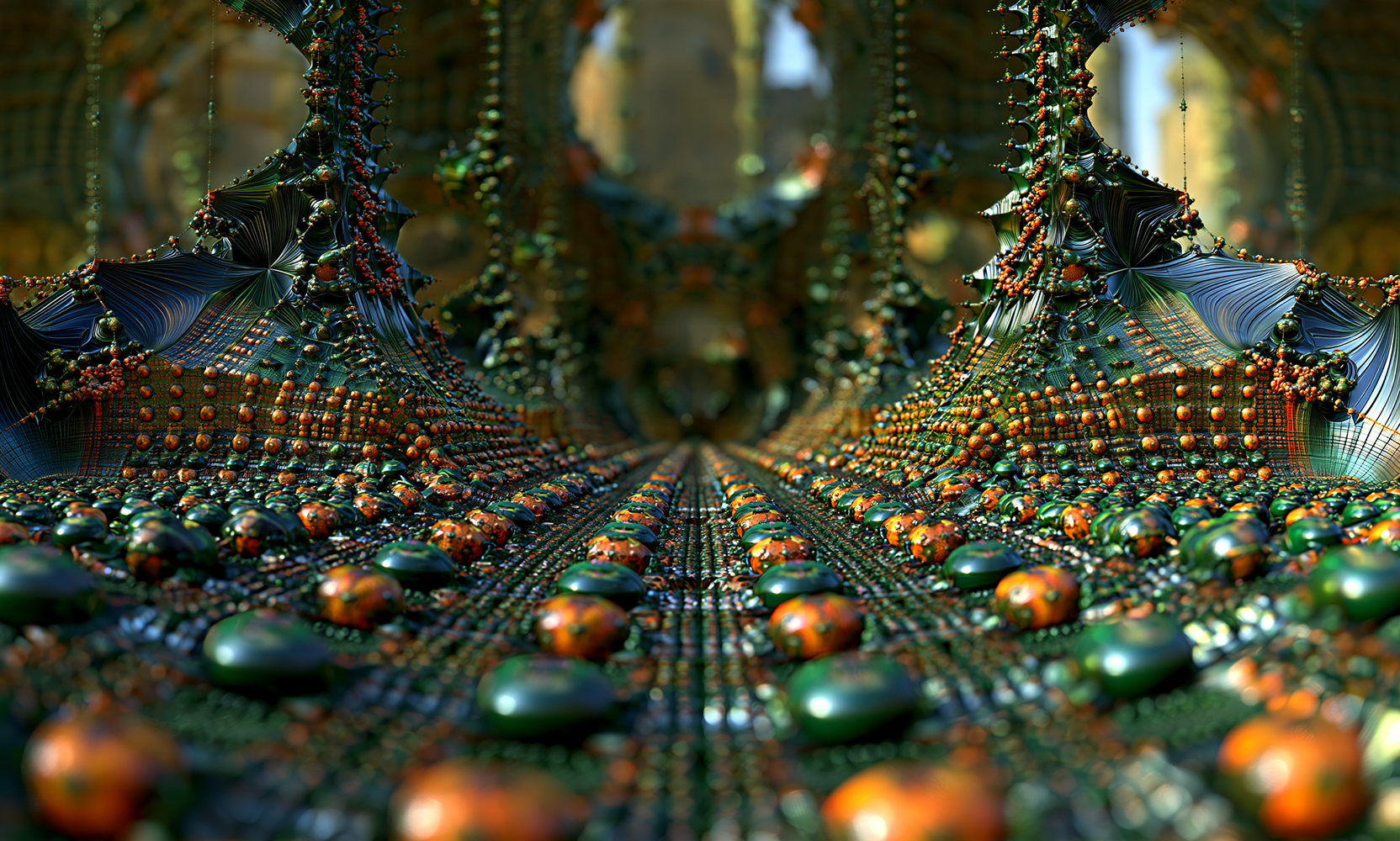 bead field runway landscape art