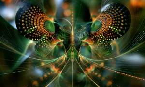 butterfly bead burst landscape art