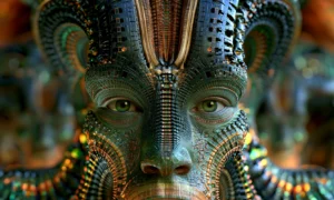 horned gaze idol landscape art