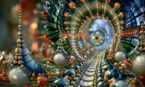 eye in the spire tunnel landscape art